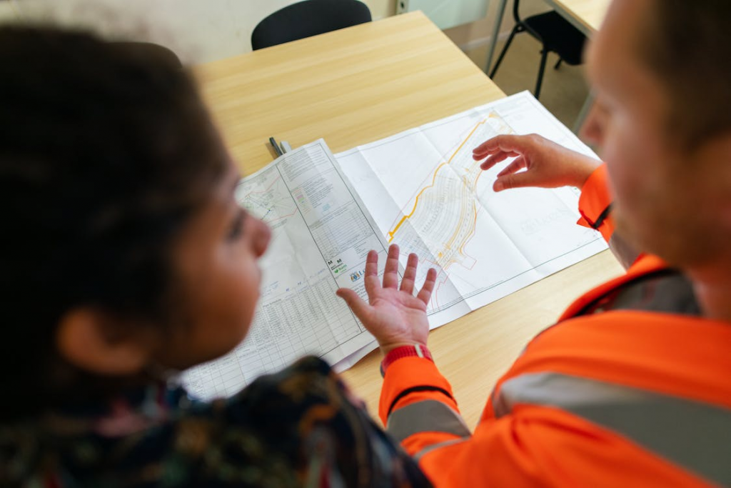 geologists planning offshore pipeline installation